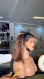 12” SDD bob frontal 13by4 lace  100% human hair  Free glueless customization ✅
