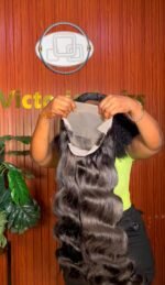 30” virgin double drawn body wave lace frontal factory sew in wig 270g 13by4 lace ..100% human hair  Glueless customization cost extra 20k
