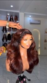 16” luxury custom donor raw wavy unit 
350gram 13by4 hd lace (available in 250g-650g,12”-34”) - Image 3