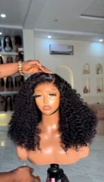 Luxury SDD glueless 14” pixie 5by5 lace  250gram(factory custom) - Image 2