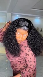 Luxury SDD bundle made pixie  18” 5by5 lace 250gram  Super double drawn  Ready to wear