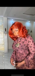 12” raw donor luxury  ginger bounce  300gram pair with 5by5  Slightly Layered  Color for all skin - Image 2