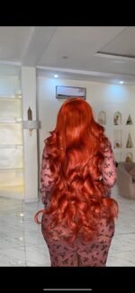 34” raw donor luxury  Ginger wavy 600gram  Pair with 6by6 lace - Image 4
