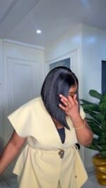 Luxury glueless 10” 5by5 hd lace bone straight 250gram