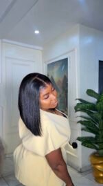 Luxury glueless 10” 5by5 hd lace bone straight 250gram - Image 4